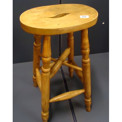 6 - Wooden High Stool