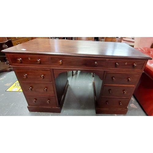 118 - 19th C. Mahogany Pedestal Desk
124cm W x 61cm D