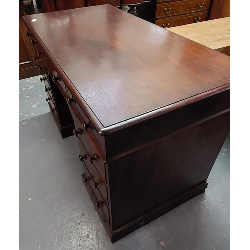 118 - 19th C. Mahogany Pedestal Desk
124cm W x 61cm D