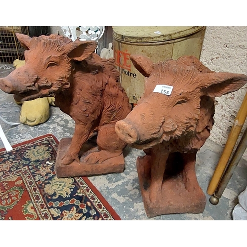 155 - Pair Hog Figures