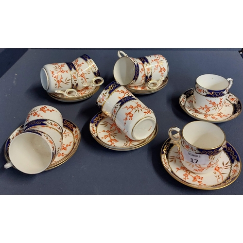 17 - 10 Victorian China Cups + Saucers