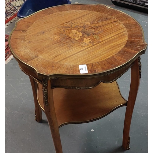 22 - Ormolu Mounted Inlaid Lamp Table