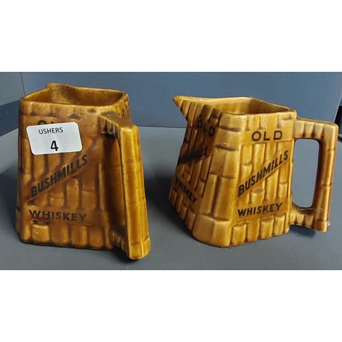 4 - 2 Arklow Pottery Bushmills Whiskey Jugs