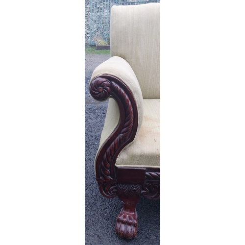 409 - Regency Highly Carved Settee C. 8ft Long