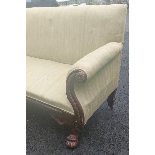 409 - Regency Highly Carved Settee C. 8ft Long