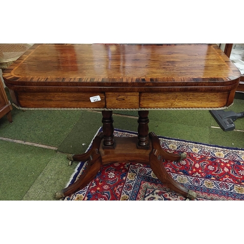 411 - Crossbanded Rosewood Card Table