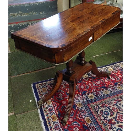 411 - Crossbanded Rosewood Card Table