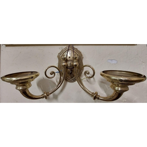 430 - Pair Double Brass Wall Lights