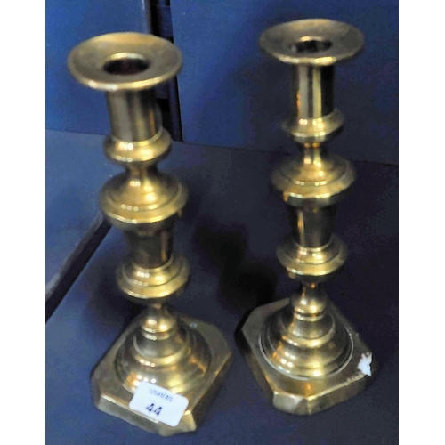 44 - Pr. Vict. Brass Candlesticks