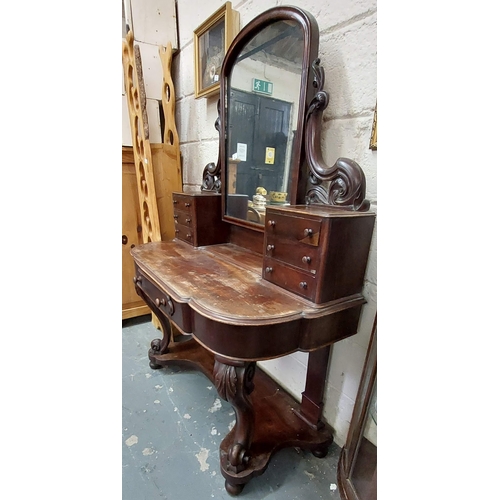 45 - Victorian Mahogany Carved Dressing Table