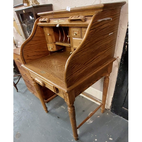 5 - Oak Roll-Top Desk