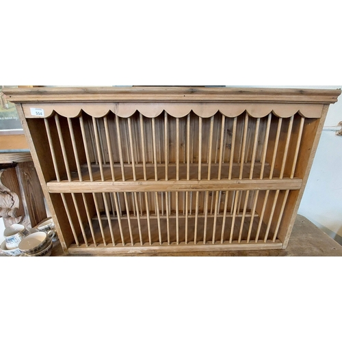 554 - Pine Plate Rack - C. 3ft 2inch W