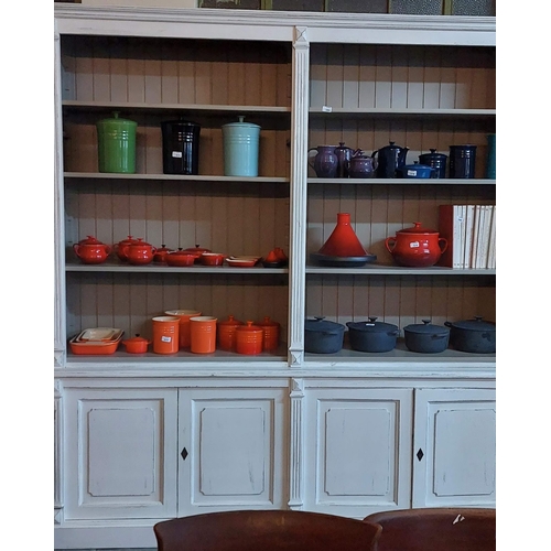 584 - Large Double Front Painted Kitchen Unit C. 7ft Long X 7ft High