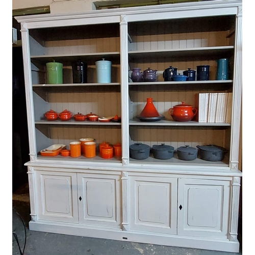 584 - Large Double Front Painted Kitchen Unit C. 7ft Long X 7ft High