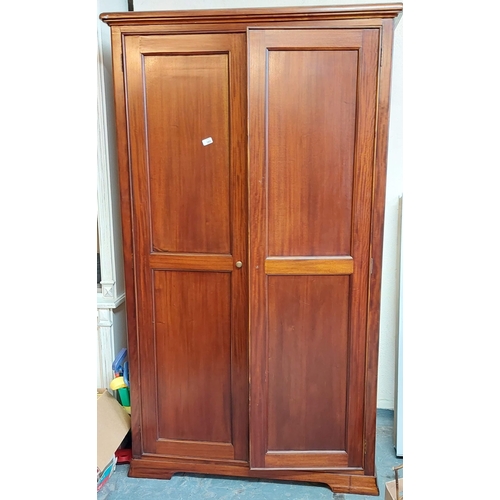 585 - Mah. Wardrobe Panelled Doors (Could Be Converted To Larder Press) - C. 6ft 7inch H x 3ft 8inch W x 2... 