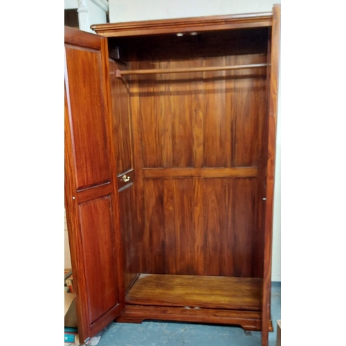 585 - Mah. Wardrobe Panelled Doors (Could Be Converted To Larder Press) - C. 6ft 7inch H x 3ft 8inch W x 2... 