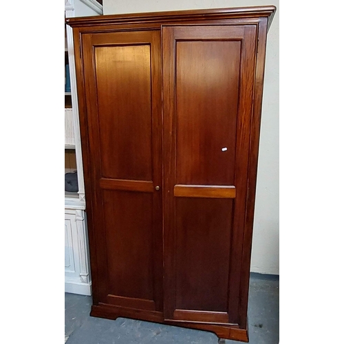 585 - Mah. Wardrobe Panelled Doors (Could Be Converted To Larder Press) - C. 6ft 7inch H x 3ft 8inch W x 2... 