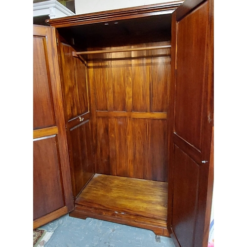 585 - Mah. Wardrobe Panelled Doors (Could Be Converted To Larder Press) - C. 6ft 7inch H x 3ft 8inch W x 2... 