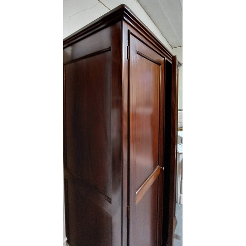 585 - Mah. Wardrobe Panelled Doors (Could Be Converted To Larder Press) - C. 6ft 7inch H x 3ft 8inch W x 2... 