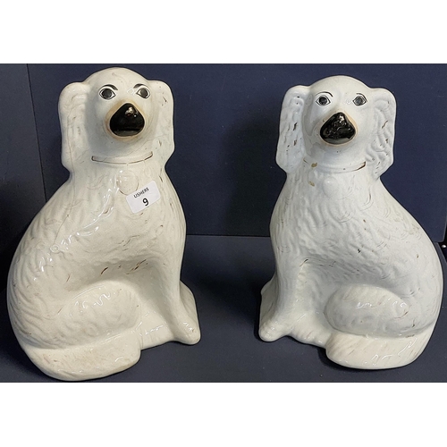 9 - Pair Staffordshire Mantle Dogs