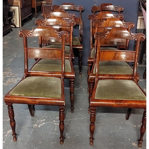 107 - Set 8 Vict. Mah Dining Chairs (Incl. 2 Carvers)