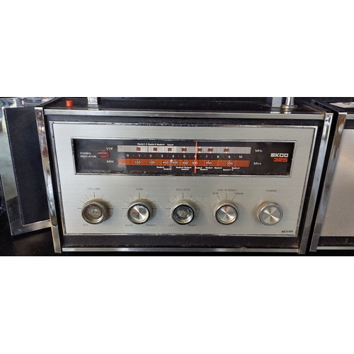 10 - Ekco 325 Radio With Attached Speakers