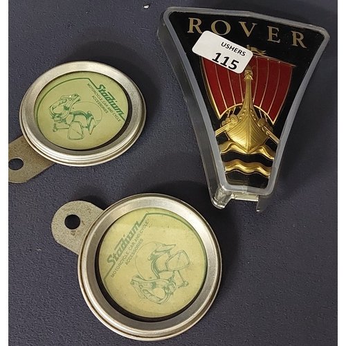 115 - Rover Car Mascot + 2 Disc Holders For Car