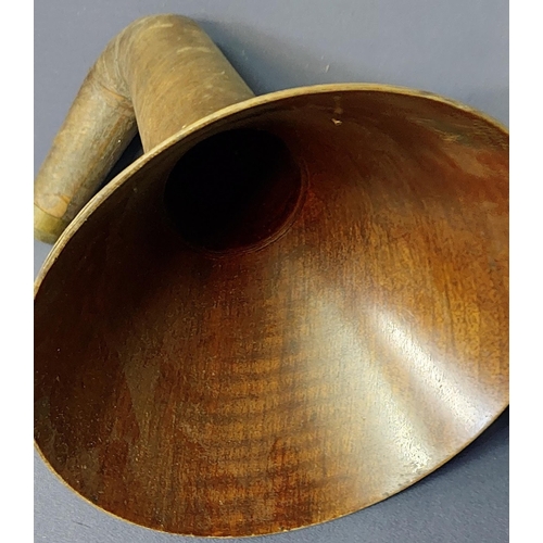 120 - Wooden Gramophone Horn