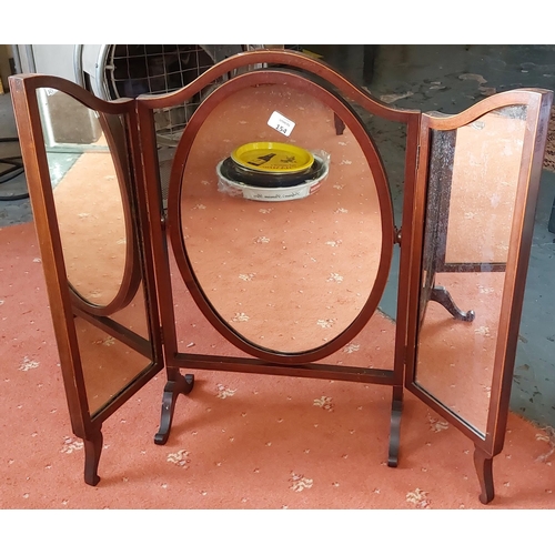 154 - Edw. Triple Dressing Table Mirror