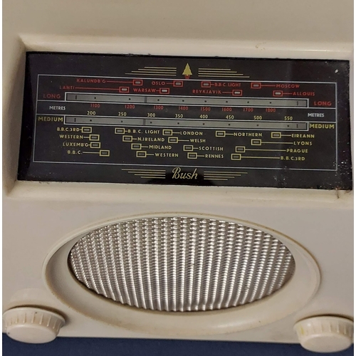 192 - Bush Cream Bakelite Radio