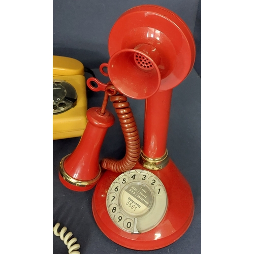 196 - 3 Different Style Telephones (Dial)