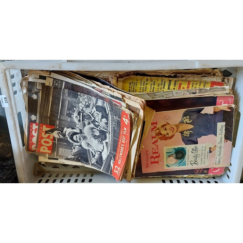 218 - Crate Of Magazines Etc