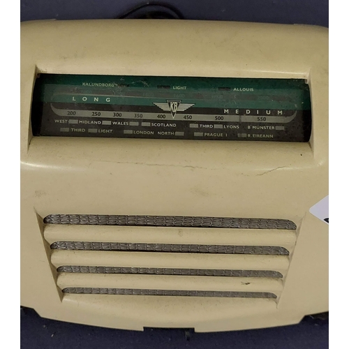 257 - KB Cream Bakelite Radio