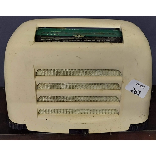 261 - K.P. Cream Bakelite Radio & PYE Radio