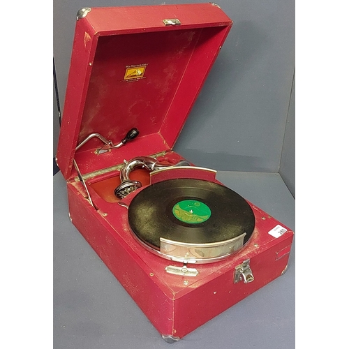 280 - His Masters Voice Gramophone (Red)