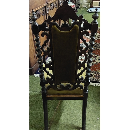 348 - 19th C. Highly Carved Cabriole Leg Chair