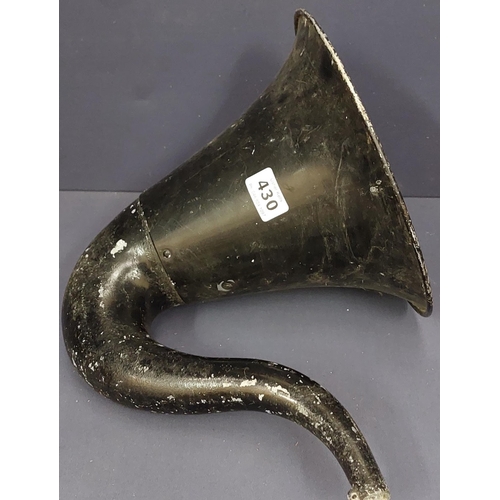 430 - Black Metal Gramophone Horn