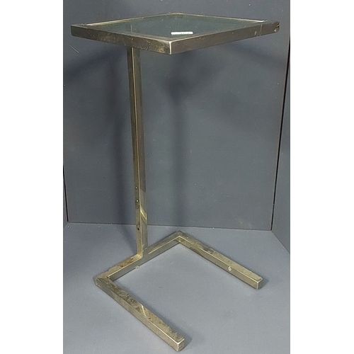 464 - Glass + Chrome Lamp Table