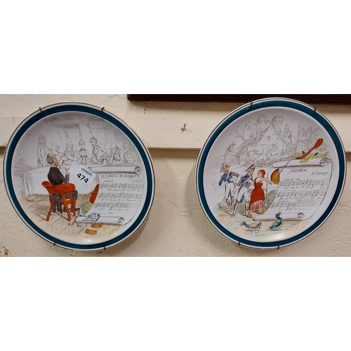 474 - 5 Musical French Wall Plaques