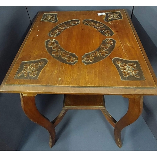 500 - Table With Carved Shamrock Top