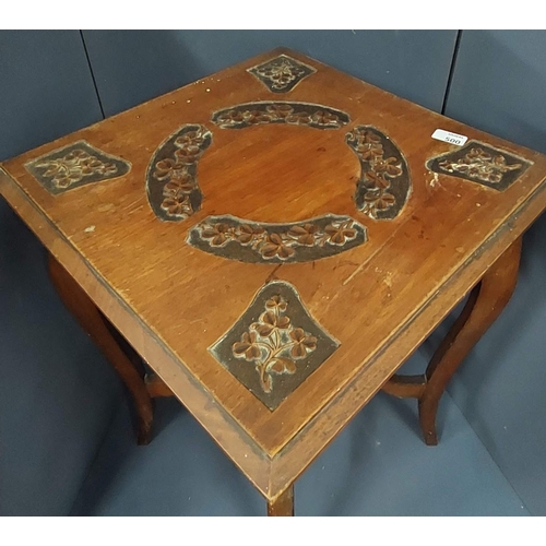 500 - Table With Carved Shamrock Top