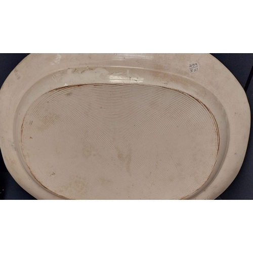 530 - 3 Victorian Blue Meat Platters