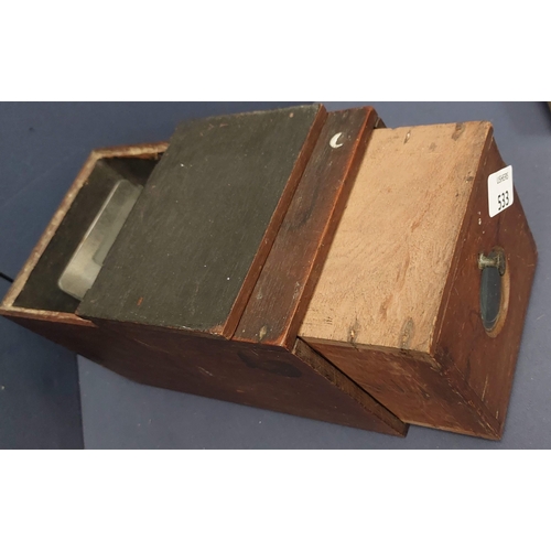 533 - Glass Plate Picture + A Box