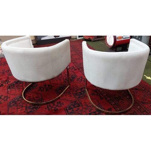 536 - Pair Retro Tub Armchairs