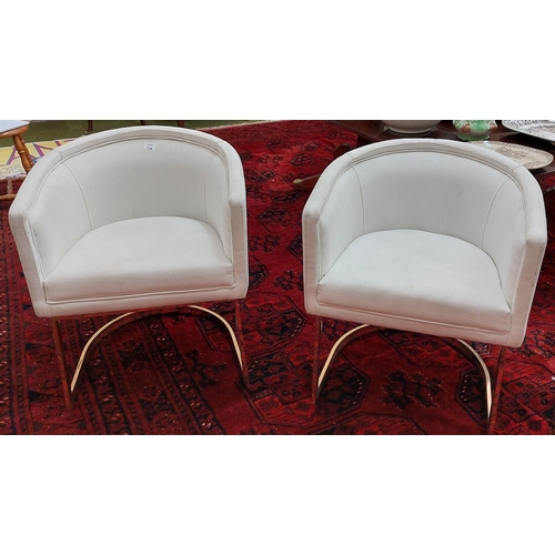 536 - Pair Retro Tub Armchairs