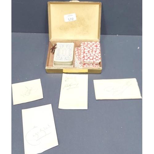 572 - Card Box And Contents