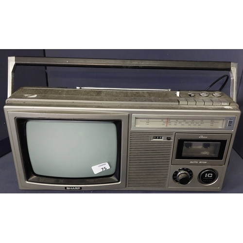 75 - Sharp Combined T.V. Radio + Tape