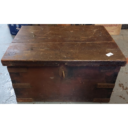 83 - Metal Bound Trunk/Tool Box