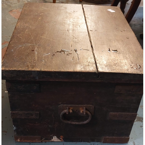 83 - Metal Bound Trunk/Tool Box