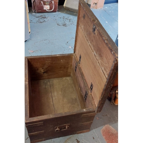 83 - Metal Bound Trunk/Tool Box